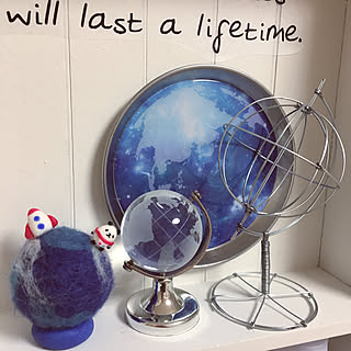 棚/Instagram→mari.o18/minneで購入/salut!/ワイヤー地球儀...などのインテリア実例 - 2018-02-08 21:53:12