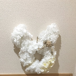 壁/天井/ペパナプリース/うさぎ/リース/100均...などのインテリア実例 - 2017-09-17 18:29:26