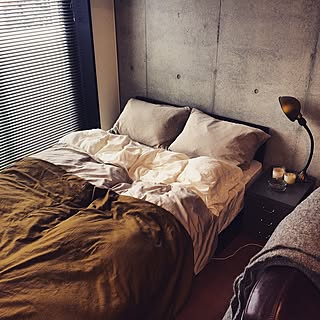 ベッド周り インダストリアルのインテリア実例 Roomclip ルームクリップ