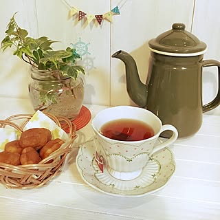 机/ティータイム♡/ナチュラルキッチン/アフタヌーンティー/即席ディスプレイコーナーのインテリア実例 - 2016-02-04 13:20:35