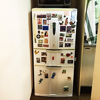 キッチン/ふきん/ミュージアムショップ/海外旅行のお土産/冷蔵庫のマグネット...などのインテリア実例 - 2016-08-07 11:14:17