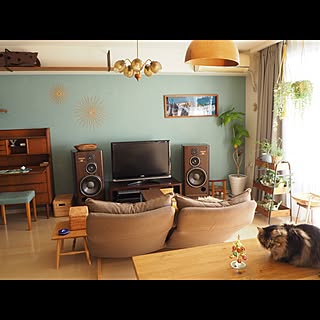 部屋全体/セルフペイントの壁/北欧ヴィンテージ家具/北欧ヴィンテージ照明/ヴィンテージ家具...などのインテリア実例 - 2016-12-25 22:54:57