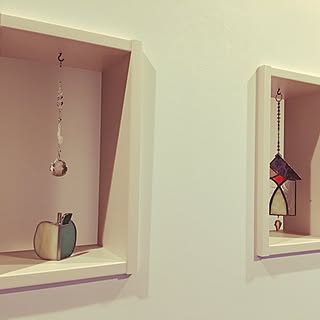 北欧/ステンドグラスオーナメント/北欧インテリアに憧れる/観葉植物/薪ストーブ+*。...などのインテリア実例 - 2016-12-14 07:41:08