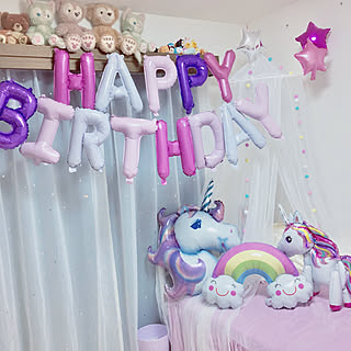 誕生日飾り付け ゆめかわのおしゃれなインテリア・部屋・家具の実例 種類豊富な品揃え ゆめかわねこちゃん♡ゆめかわ雲♪ その他