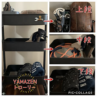 山善/バスケットトローリー/忘れもの防止/仕事グッズ/寝巻き置き...などのインテリア実例 - 2019-12-01 16:11:55