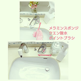 バス/トイレ/小掃除/洗面所/洗面ボウル2つ/ポイントブラシ...などのインテリア実例 - 2019-09-04 20:03:03