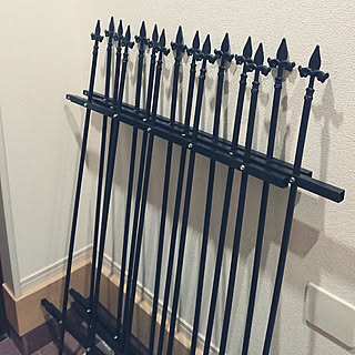 玄関/入り口/クラシカルフェンス/組み立て/補助フェンスに…/矢じりがいい感じ♪...などのインテリア実例 - 2019-05-18 23:27:04
