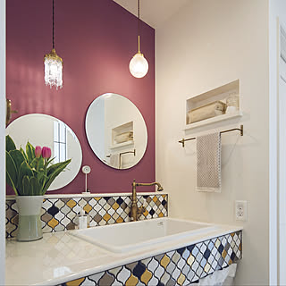洗面所 ペンダントライトのインテリア実例 Roomclip ルームクリップ