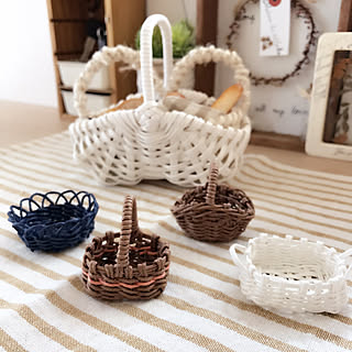 ミニかご クラフトバンドのインテリア実例 Roomclip ルームクリップ