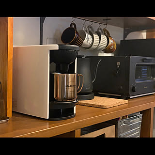 棚/コーヒーメーカー/コーヒータイム/カフェコーナー/カフェ風インテリア...などのインテリア実例 - 2020-02-21 06:35:33