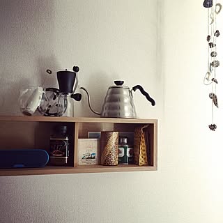 キッチン/ハリオドリップケトル/無印良品 壁に付けられる家具/Bluetoothスピーカー/寄木細工/茶筒...などのインテリア実例 - 2017-02-21 13:18:45