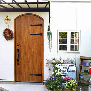 玄関/入り口/ドア/物置小屋/薔薇/バラ...などのインテリア実例 - 2019-05-17 11:10:13