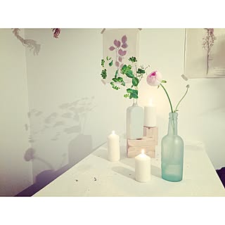 机/花瓶/生花/一人暮らし/キャンドル...などのインテリア実例 - 2016-03-19 23:30:43