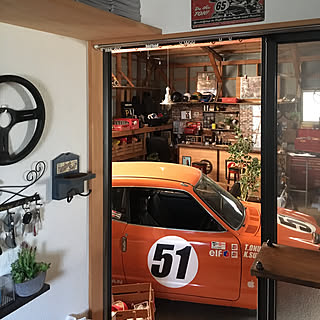 ガレージ レンガ壁紙のインテリア実例 Roomclip ルームクリップ