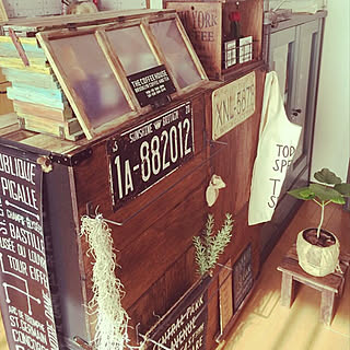 山善収納部/スクラップウッド風/ショーケースDIY/カラーボックス DIY/手作りカウンターキッチン...などのインテリア実例 - 2019-07-12 09:45:47