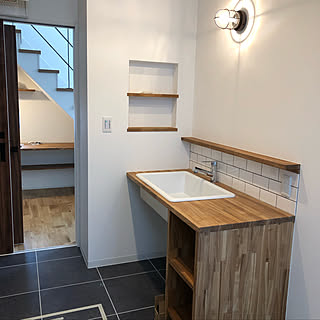 造作 造作洗面のインテリア実例 Roomclip ルームクリップ