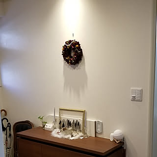 玄関/入り口/クリスマス/切り絵/ホワイトインテリア/シンプルに暮らす...などのインテリア実例 - 2019-11-06 13:13:56