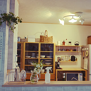 キッチン/キッチン収納/北欧インテリア/レンガ壁紙/コーヒー好き...などのインテリア実例 - 2017-10-03 23:57:20