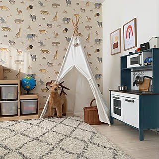 部屋全体/ポスター/IKEA/子供部屋/アクセントクロス...などのインテリア実例 - 2020-02-17 09:15:21