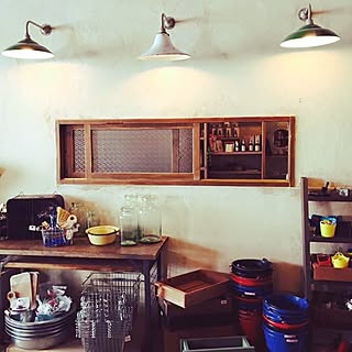部屋全体/レトロガラス/窓/ WOODPRO Shop & Cafe /足場板...などのインテリア実例 - 2016-02-15 19:10:07