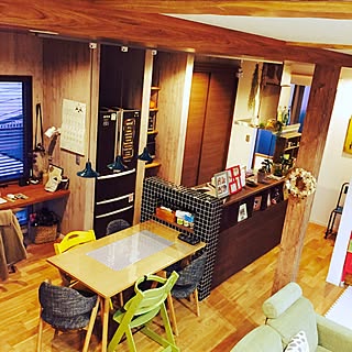 キッチン/お気に入りタイル/木目天井/ダイニング/アンティーク梁...などのインテリア実例 - 2016-01-08 08:26:02