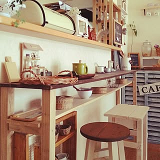 キッチン/同じような写真ばかりで、ごめんなさい…/DIY/リメイク/かご...などのインテリア実例 - 2015-04-13 08:19:19