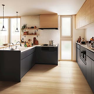 広いキッチンのインテリア実例 Roomclip ルームクリップ