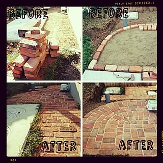 レンガで庭作り のインテリア実例 Roomclip ルームクリップ