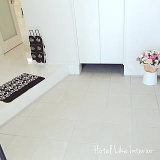 玄関マット 白黒のインテリア実例 Roomclip ルームクリップ
