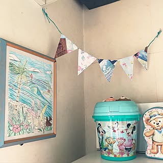 壁/天井/壁紙のひび割れなんなのさっ!/折り紙ガーランド/自作ヘザー/二世帯住宅の二階...などのインテリア実例 - 2017-06-20 07:02:07