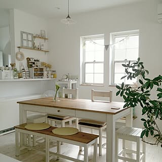 部屋全体/ナチュラルフレンチ/ホワイト大好き/ホワイトインテリア/白×木...などのインテリア実例 - 2016-06-27 08:03:29