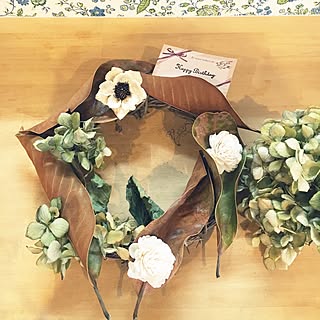 部屋全体/誕生日プレゼント/プリザーブドフラワーリース/フォローありがとうございます❤️/いつもいいねありがとうございます♡...などのインテリア実例 - 2016-06-28 07:26:02