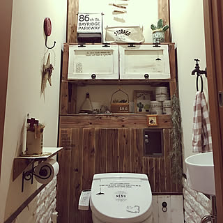 杉板/ブライワックス ウォルナット/タンクレス風トイレDIY/2019.2.20/隠してます...などのインテリア実例 - 2019-02-20 22:34:01