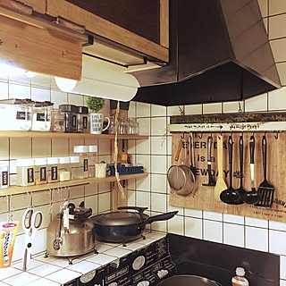 キッチンツール掛けdiyのインテリア 手作りの実例 Roomclip ルームクリップ