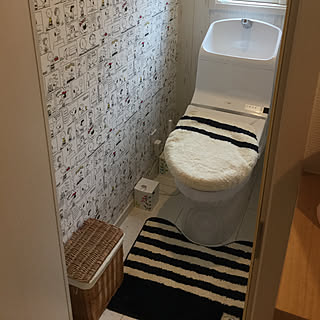 バス トイレ スヌーピー壁紙のインテリア実例 Roomclip ルームクリップ