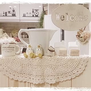 棚/ホワイトナチュラル/おうちモチーフ♡/はんどめいど♪のインテリア実例 - 2016-03-13 21:25:43