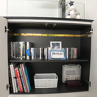 キッチン前面収納/DVD収納/DVD&Blu-ray&CD/安室ちゃん大好き/Panasonicキッチン...などのインテリア実例 - 2019-11-15 12:57:22