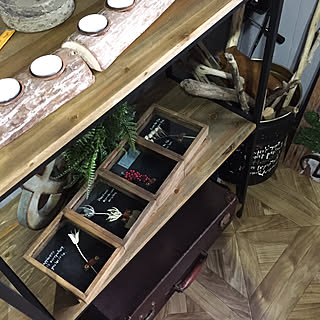 棚/トランクや籠が好き/骨董市で買ったトランク/トランクの中身/目指せインダストリアル...などのインテリア実例 - 2018-02-11 13:49:17
