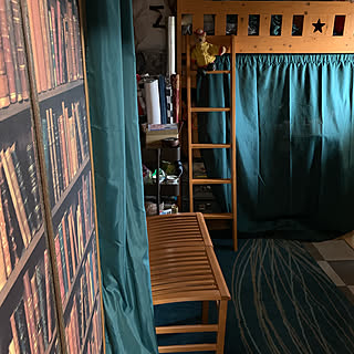 ベッド周り/息子の部屋の大掃除/ロフトベッド/Re壁/カインズの壁紙...などのインテリア実例 - 2018-12-30 11:30:05
