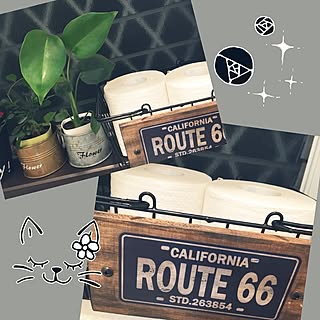 100均 ナンバープレートウォールステッカーのインテリア実例 Roomclip ルームクリップ