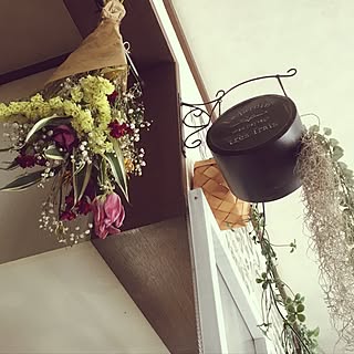 壁/天井/パーテーションDIY/ドライフラワー/スワッグ/フェイクグリーン...などのインテリア実例 - 2017-04-14 15:56:47
