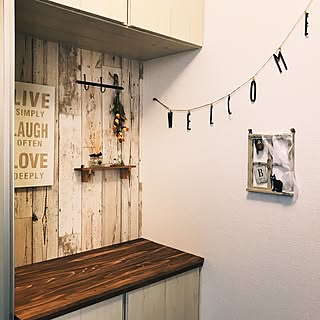 靴箱リメイク セリアリメイクシートのインテリア実例 Roomclip ルームクリップ