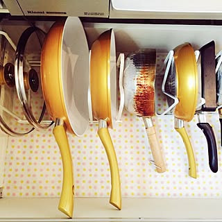 キッチン/フライパン収納/低コストのインテリア実例 - 2016-05-17 12:35:10