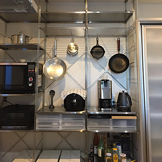 キッチン/キッチン収納/無印良品/キッチン背面収納/キッチンの見せる収納...などのインテリア実例 - 2018-06-29 17:38:38