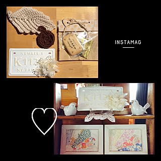 棚/小鳥 ❁* ˂⁽ˈ₍ ⁾˲₎₌/可愛い過ぎるアクリルタワシ◡̈♥︎/地産お菓子*アクリルタワシ/素敵なオマケ付きで到着‼︎...などのインテリア実例 - 2015-09-11 08:03:10