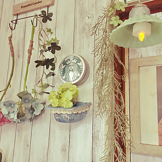フェイクフラワー/素敵便/ライトDIY/スタバ風ライト/スタバ風...などのインテリア実例 - 2019-05-23 09:42:58