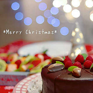 部屋全体/クリスマス/クリスマスケーキ/娘の手作りケーキ/パティシエ...などのインテリア実例 - 2019-12-26 06:43:27