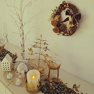 棚/クリスマス/ミサワホーム/ニトリLEDツリー/手作りリースのインテリア実例 - 2017-11-23 15:02:04