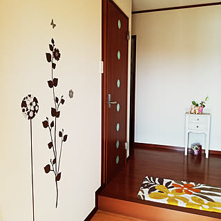 玄関/入り口/うぉーるステッカー/見てくださってありがとう❁︎/いいね、フォロー本当に感謝です♡/玄関から見た感じ...などのインテリア実例 - 2019-11-18 12:15:02