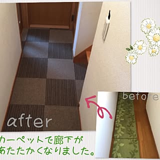 玄関/入り口/やり始めたら止まらない/寒さ対策!/タイルマット/主人の仕業のインテリア実例 - 2016-12-15 21:17:37